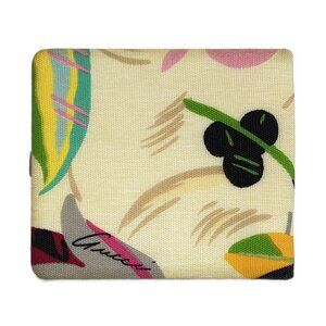 GUCCI - Cream Yellow Green Multi Chemical Fiber Bill Holder 117-072125